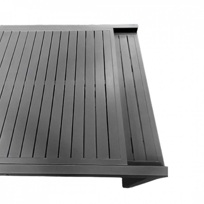 Tavolo alluminio Cleveland antracite opaco rettangolare cm135/270x90h75