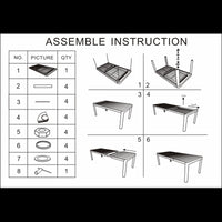 Tavolo alluminio cleveland bianco opacocm180/240x100 h75