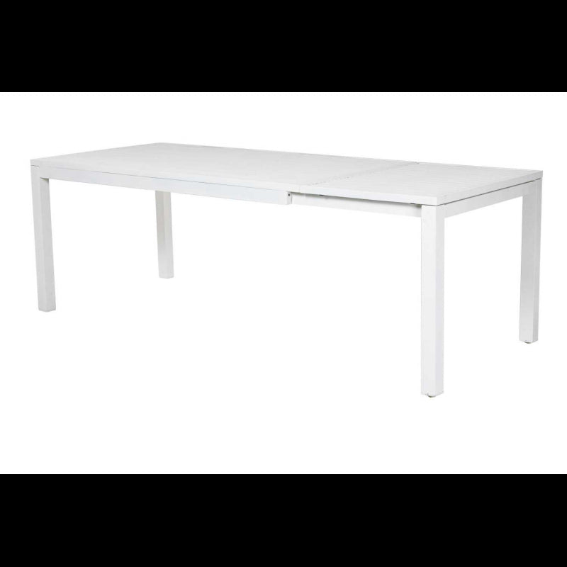 Tavolo alluminio new Boston bianco rettangolare cm160/220x90h76