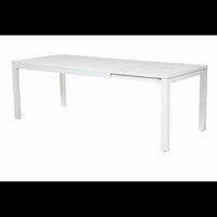 Tavolo alluminio new Boston bianco rettangolare cm160/220x90h76