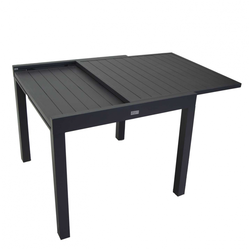 Tavolo alluminio sullivan allungabile antracite cm 90/180x90h73