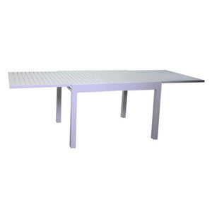 Tavolo alluminio sullivan allungabile bianco cm 90/180x90h73