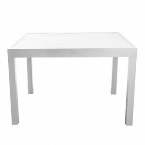 Tavolo alluminio sullivan allungabile bianco cm 90/180x90h73