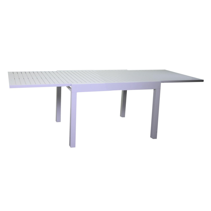 Tavolo alluminio sullivan allungabile bianco cm 90/180x90h73