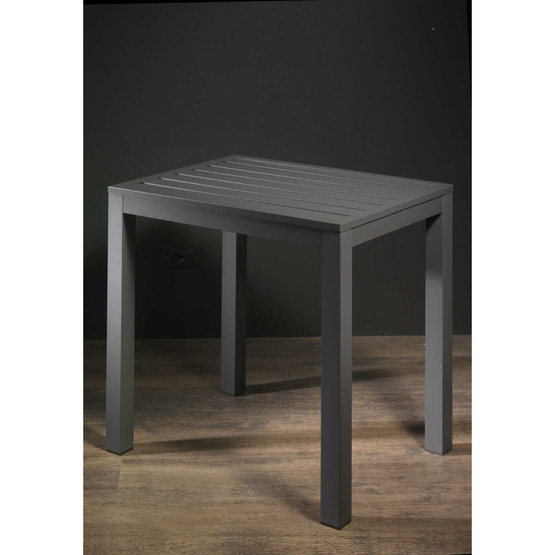 Tavolo alluminio sullivan antracite quadro cm 80x80h75