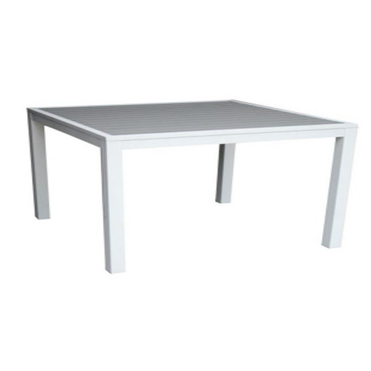 Tavolo alluminio sullivan bianco quadro cm 70x70h75