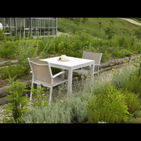 Tavolo alluminio sullivan bianco quadrocm70x70h75