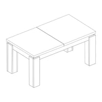 Tavolo allungabile 1475 rovere con allunga centrale 190x90x76H