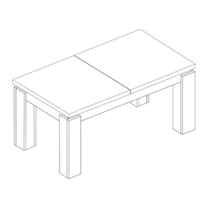 Tavolo allungabile 1475 rovere con allunga centrale 190x90x76H