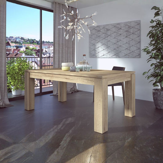 Tavolo allungabile 1475 rovere con allunga centrale 190x90x76H