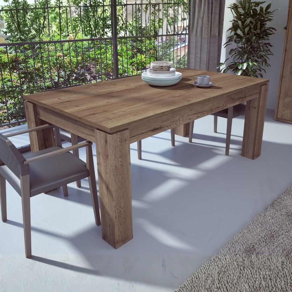 Tavolo allungabile 1485 noce con allunga centrale 190x90x76H