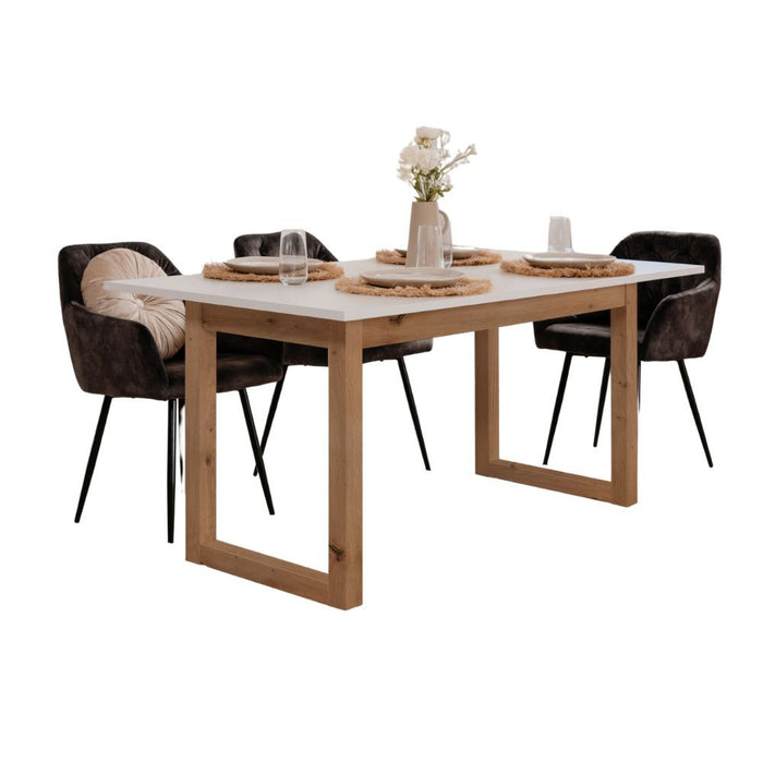 Tavolo allungabile New Denver50 160X90X75H colore bianco e rovere