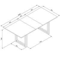 Tavolo allungabile New Denver50 160X90X75H colore bianco e rovere