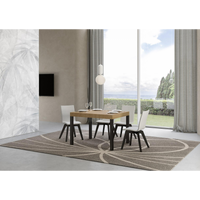 Tavolo allungabile 70x110/194 cm Everyday telaio Antracite - Quercia Natura