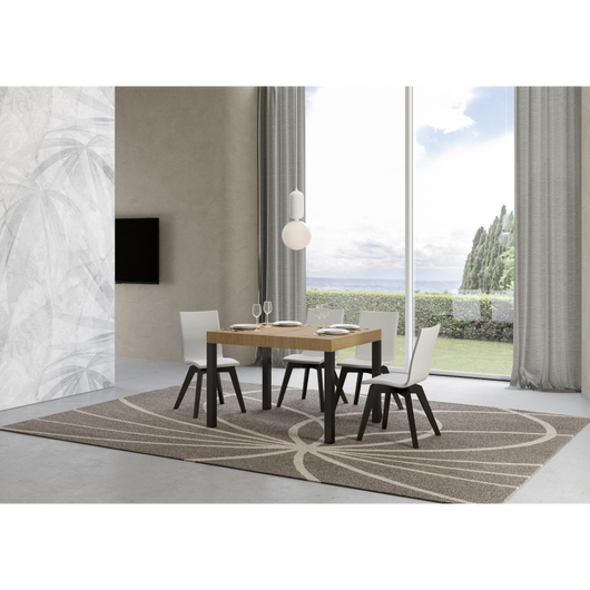 Tavolo allungabile 70x110/194 cm Everyday telaio Antracite - Quercia Natura