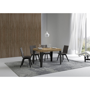 Tavolo allungabile 70x110/194 cm Flame telaio Antracite - Quercia Natura