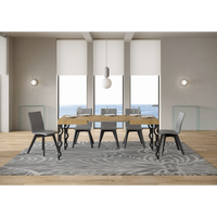 Tavolo allungabile 70x110/194 cm Karamay telaio Antracite - Quercia Natura