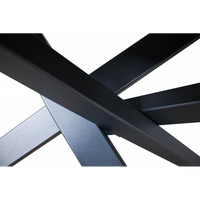 Tavolo allungabile 90x120/180 cm Ganty - bordo Antracite telaio Antracite - Cemento