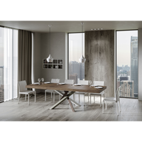Tavolo allungabile 90x120/224 cm Volantis Premium telaio gambe 4 colori (C) - Noce