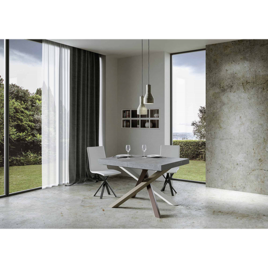 Tavolo allungabile 90x120/224 cm Volantis Premium telaio gambe 4 colori (C) - Cemento