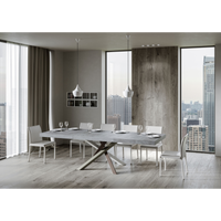 Tavolo allungabile 90x120/224 cm Volantis Premium telaio gambe 4 colori (C) - Cemento