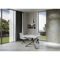 Tavolo allungabile 90x120/224 cm Volantis Premium telaio gambe 4 colori (C) - Bianco Frassino