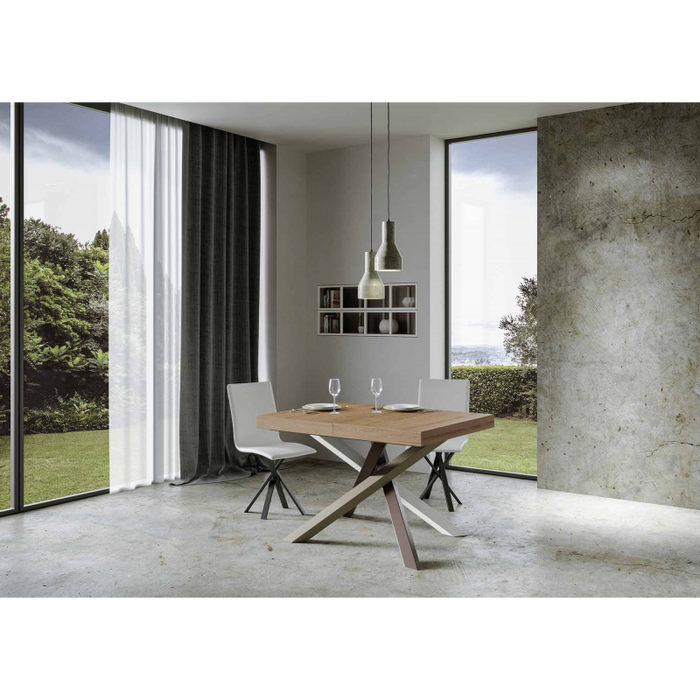 Tavolo allungabile 90x120/224 cm Volantis telaio gambe 4 colori (C) - Quercia Natura