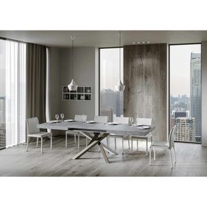 Tavolo allungabile 90x130/234 cm Volantis telaio gambe 4 colori (C) - Cemento