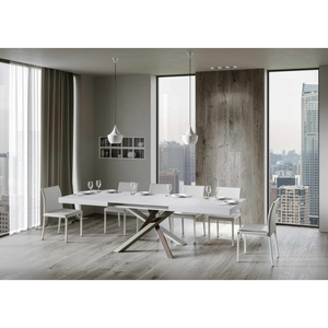 Tavolo allungabile 90x130/234 cm Volantis telaio gambe 4 colori (C) - Bianco Frassino