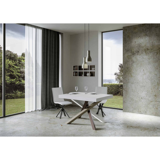 Tavolo allungabile 90x130/234 cm Volantis telaio gambe 4 colori (C) - Bianco Frassino