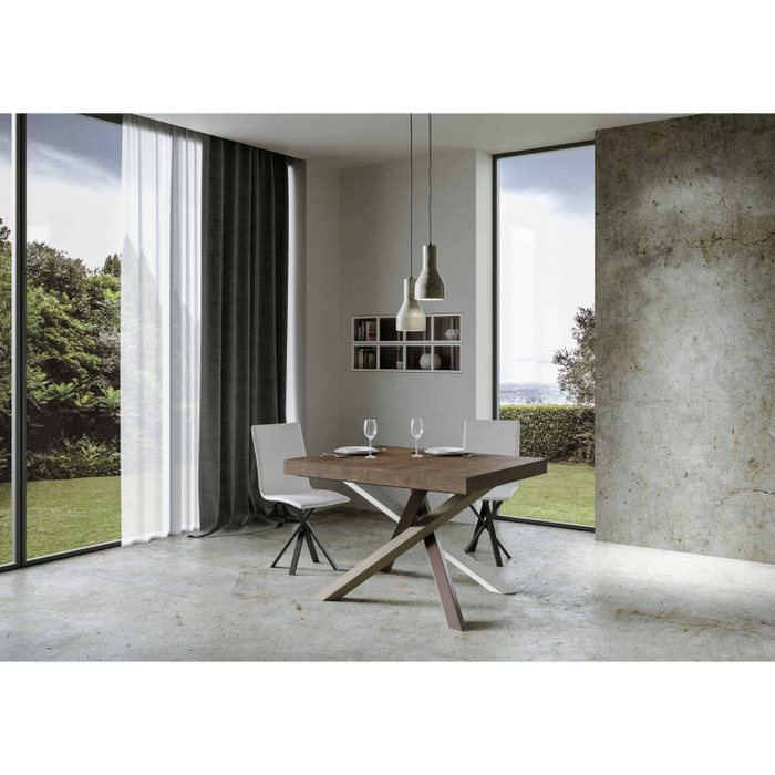 Tavolo allungabile 90x130/234 cm Volantis telaio gambe 4 colori (C) - Noce
