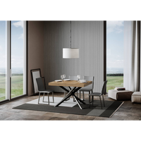 Tavolo allungabile 90x130/390 cm Famas telaio Antracite - Quercia Natura