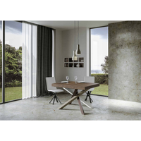 Tavolo allungabile 90x130/390 cm Volantis telaio gambe 4 colori (C) - Noce