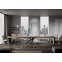 Tavolo allungabile 90x130/390 cm Volantis telaio gambe 4 colori (C) - Quercia Natura