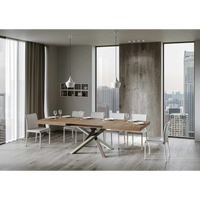 Tavolo allungabile 90x130/390 cm Volantis telaio gambe 4 colori (C) - Quercia Natura