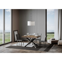 Tavolo allungabile 90x140/244 cm Famas Premium telaio Antracite - Noce