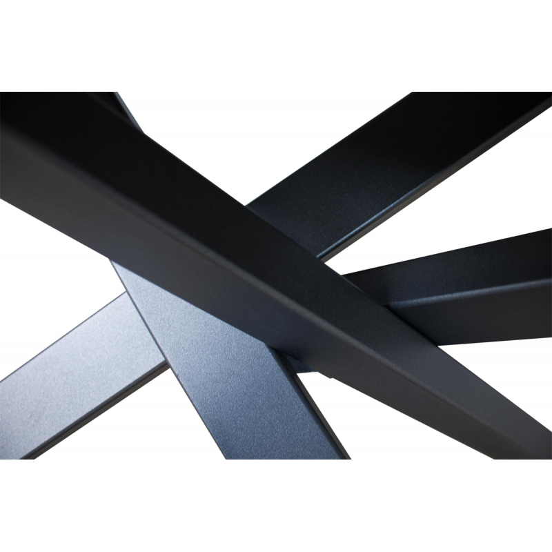 Tavolo allungabile 90x160/220 cm Ganty - bordo in tinta telaio Antracite - Cemento