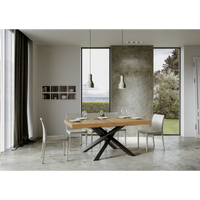 Tavolo allungabile 90x160/264 cm Volantis Premium telaio Antracite - Quercia Natura