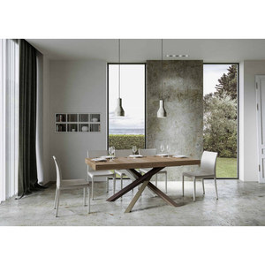 Tavolo allungabile 90x160/264 cm Volantis Premium telaio gambe 4 colori (C) - Quercia Natura
