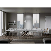 Tavolo allungabile 90x160/420 cm Volantis telaio gambe 4 colori (C) - Bianco Frassino