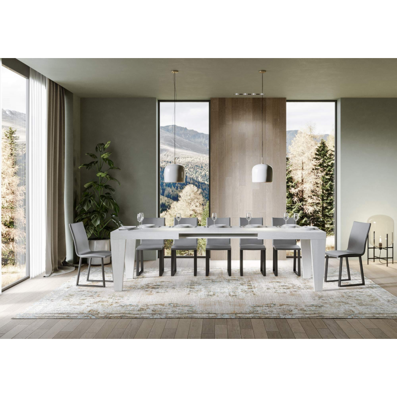 Tavolo allungabile 90x180/284 cm Spimbo - Bianco Frassino