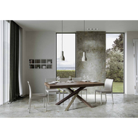 Tavolo allungabile 90x180/284 cm Volantis Premium telaio gambe 4 colori (C) - Noce