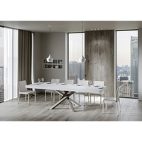 Tavolo allungabile 90x180/284 cm Volantis Premium telaio gambe 4 colori (C) - Bianco Frassino
