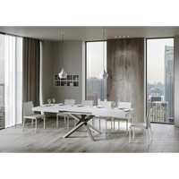 Tavolo allungabile 90x180/284 cm Volantis telaio gambe 4 colori (C) - Bianco Frassino