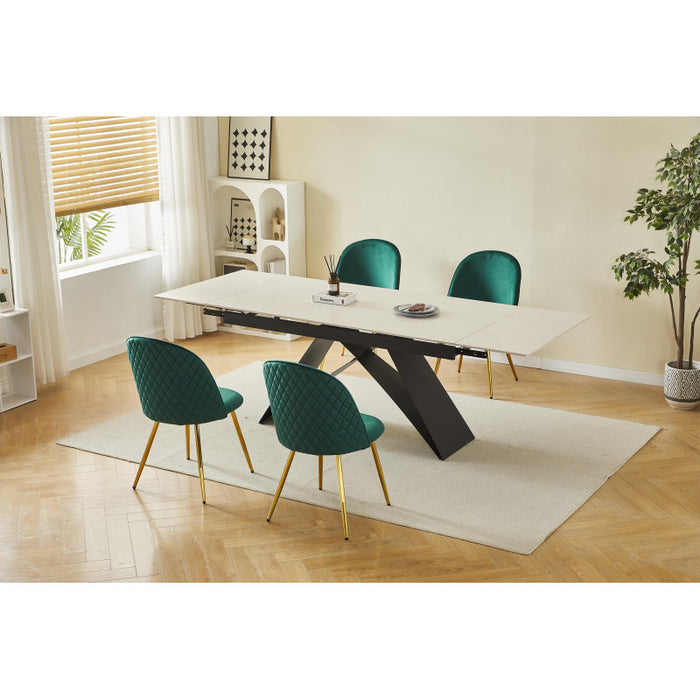 Tavolo Allungabile Darren (40+160+40)*90*77 Bianco