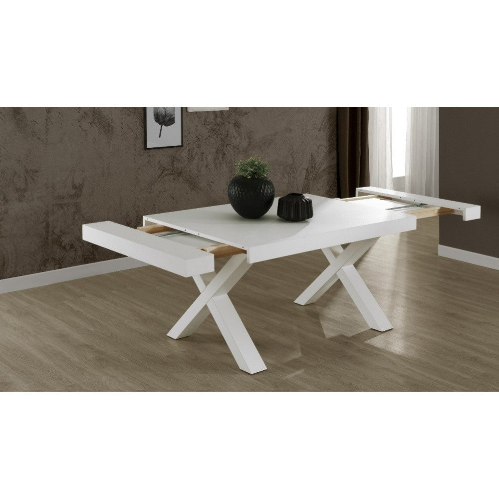 Tavolo allungabile Gondar 180x100 cm. colore bianco larice