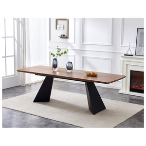 Tavolo Allungabile Kyrios 180(240)x90x76cm Top Naturale Gambe Nere