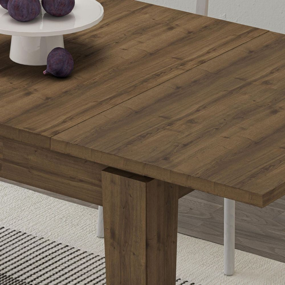Tavolo allungabile Megaron 120x80 cm colore noce hitit