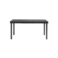 Tavolo allungabile MOIA in pelle e ferro 150-210x95 cm