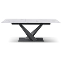 Tavolo Allungabile Oliver 160(200)x90x75 Piano In Ceramica Amica Bianco L Marmo